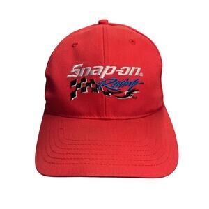 Snap-On Racing Adjustable Baseball Snapback Hat Red GUC